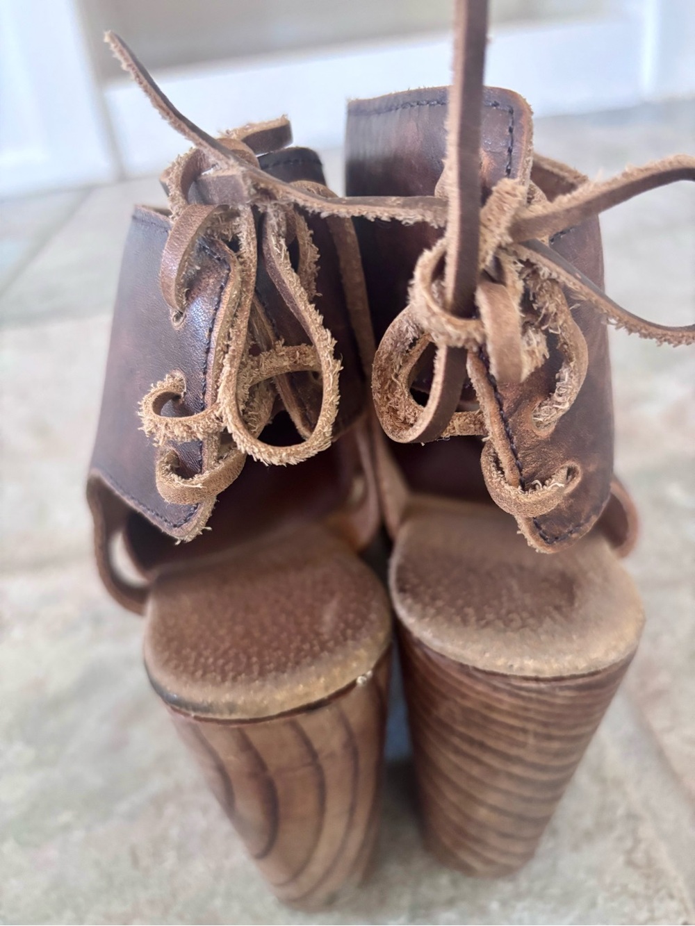Free People Leather Shoes Lace Back ✨ - Picture 4 of 8